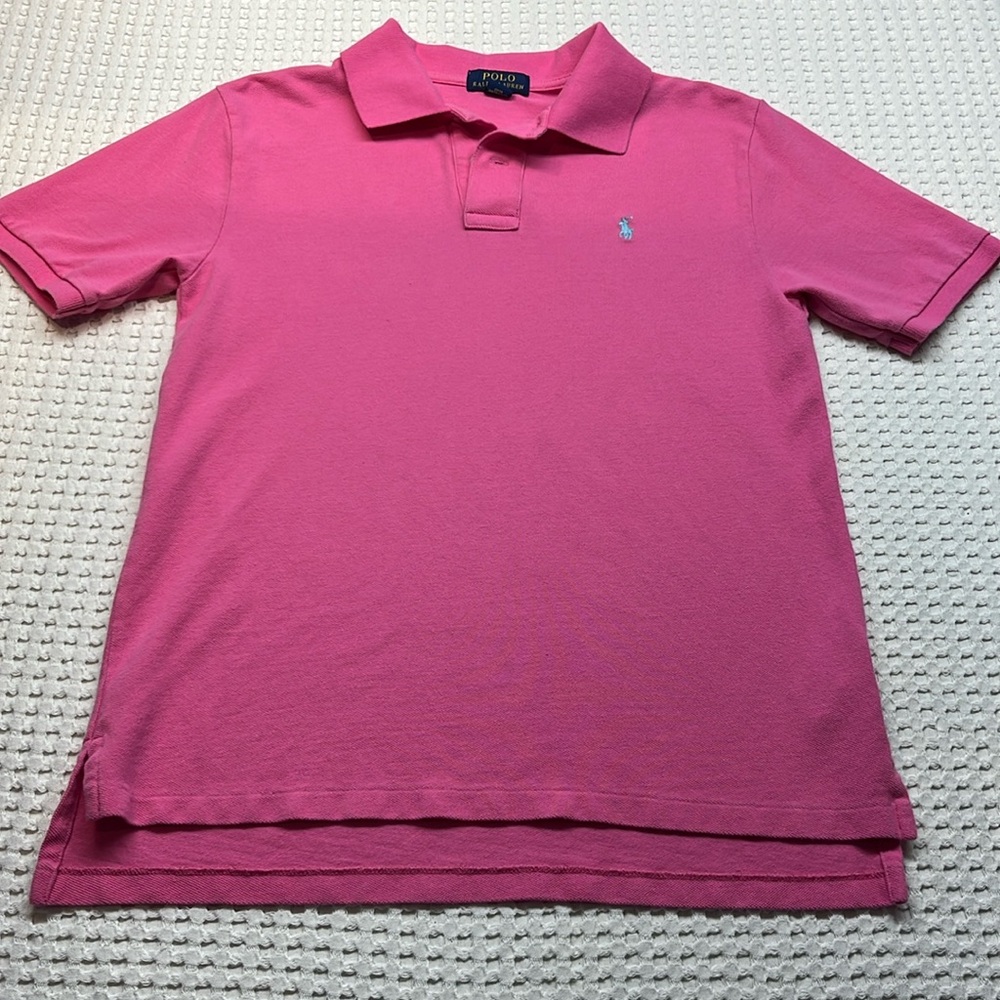 POLO Ralph Lauren Youth Size Large Polo Shirt Pink Pre Owned
